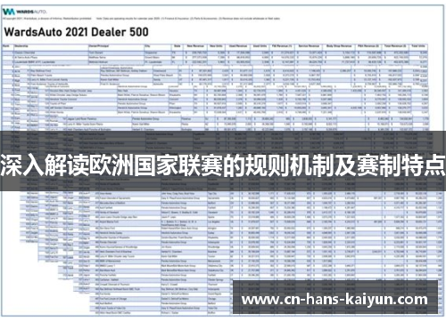 深入解读欧洲国家联赛的规则机制及赛制特点