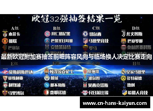 最新欧冠附加赛抽签前瞻阵容风向与临场换人决定比赛走向